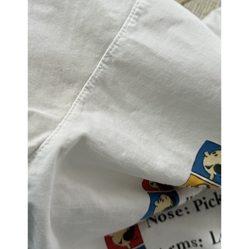 Vintage Olive Oyl T-Shirt Mens Large White Vital Statistic Hip Hop Cartoon Retro - Picture 14 of 15